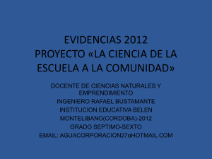 EVIDENCIAS 2012