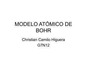 MODELO ATÓMICO DE BOHR