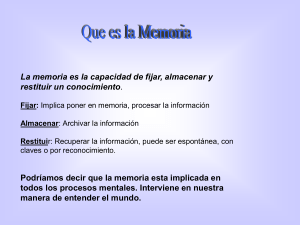 Memoria de Largo Plazo o secundaria