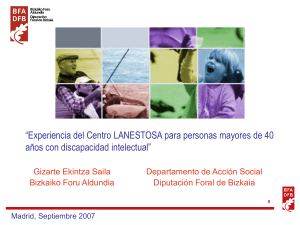 "Experiencia del Centro LANESTOSA para personas mayores de 40