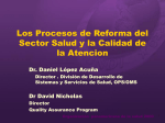 Los Procesos de Reforma del Sector Salud y la Calidad de la Atención