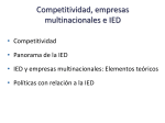 Competitividad, empresas multinacionales e IED