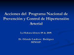 Acciones del Programa Nacional de Prevención y Control de