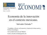 Economía de la innovación en el contexto mexicano.