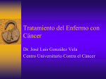 Tratamiento Del Enfermo Con Cancer . Quimioterapia