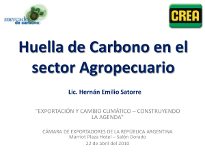 Lic. Hern&aacute;n E. Satorre Tendencia - Huella de Carbono