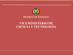 Diapositiva 1 - Viceministerio de Ciencia y Tecnología