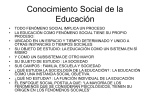 Conocimiento Social de la Educación