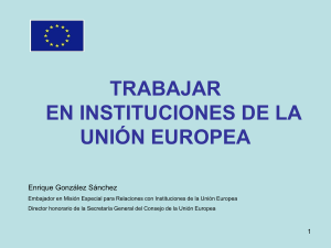 trabajar en instituciones de la unión europea
