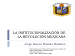 La institucionalización de la revolución mexicana