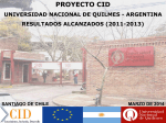 Proyecto CID-Argentina Universidad Nacional de Quilmes