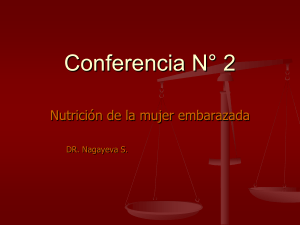 NUTRITION OF PREGNANT WOMEN in Spanish