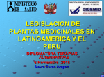 PERU:REGLAMENTO DE MEDICAMENTOS HERBARIOS