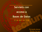 Servlets con acceso a Bases de Datos