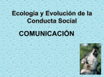 Ecología y Evolución de la Conducta Social COMUNICACIÓN