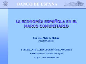 PANORAMA DE LA ECONOMÍA ESPAÑOLA EN LA ZONA EURO