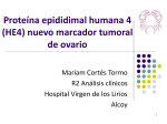 Proteína epididimal humana 4 (HE4) nuevo marcador tumoral de