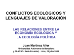 CONFLICTOS ECOLÓGICOS Y LENGUAJES DE VALORACIÓN