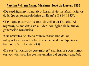 Vuelva Vd. mañana, Mariano José de Larra, 1833