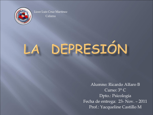 Depresion - Liceo Luis Cruz Martínez