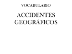 VOCABULARIO ACCIDENTES GEOGRAFICOS