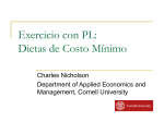 Exercise with LP: Minimum Cost Diet