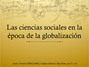 Las ciencias sociales en la época de la globalización