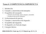 Tema 6: COMPETENCIA IMPERFECTA