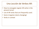 Una Lección de Verbos AR: - Español con Señor Sheets