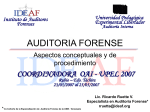 Auditoria Forense, aspectos conceptuales y de procedimiento