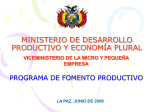MINISTERIO DE DESARROLLO PRODUCTIVO Y ECONOMÍA