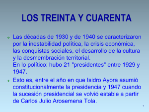 los treinta y cuarenta