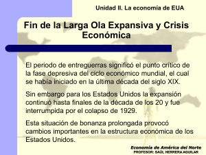 La economía de los Estados Unidos: fin de la larga ola expansiva