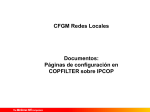 Páginas de configuración en COPFILTER sobre IPCOP
