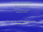 Presentacion de la catedra itinerante de Cambio Climático