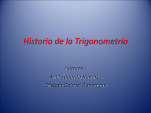 Historia de la Trigonometría