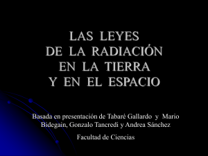 Radiacion-Sanchez - Ciencias de la Tierra y el Espacio