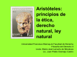 Aristóteles: principios de la ética, derecho natural, ley natural