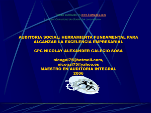 Auditoria social herramienta fundamental para alcanzar