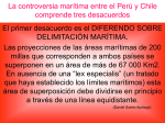 La controversia marítima entre el Perú y Chile comprende tres