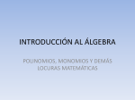 introducción al álgebra - El blog de Matemáticas