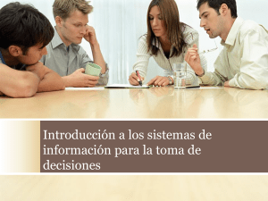 Introducción a los sistemas de información para la toma de decisiones