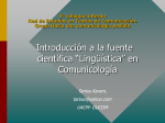 Introducción a la fuente científica lingüística en
