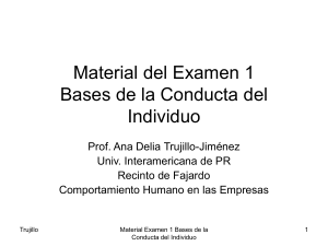 Material Examen 1 Parte E BADM 2650 Bases de la conducta del