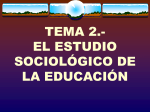 el estudio sociológico de la educación