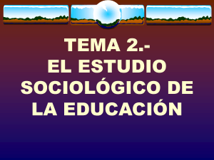 el estudio sociológico de la educación