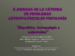 II Jornada de la Cátedra de Problemas Antropológicos en Psicología