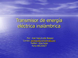 Transmisor de energía eléctrica inalámbrica