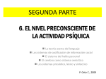 6. EL NIVEL PRECONSCIENTE DE LA ACTIVIDAD PSÍQUICA