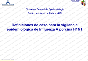 Definiciones de caso de infección con virus de influenza porcina A